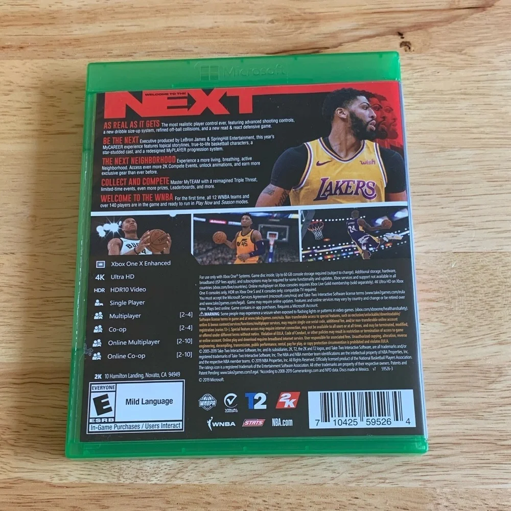 Xbox one NBA2K20 video game